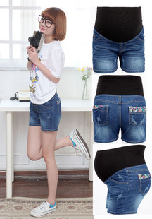 Maternity clothing denim shorts k110