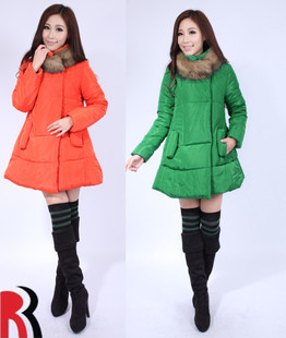 Maternity clothing down coat female thickening autumn and winter medium-long cotton-padded jacket cotton-padded jacket wadded
