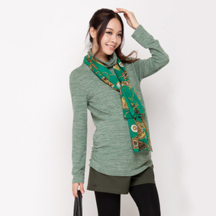 Maternity clothing fashion autumn and winter autumn fashion colored cotton maternity basic shirt 1632