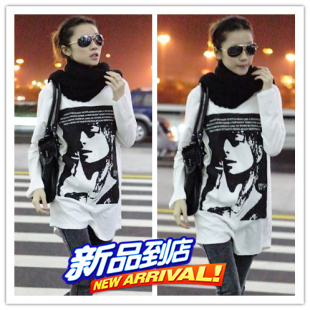 Maternity clothing fashion maternity clothing autumn plus size long-sleeve maternity t-shirt one-piece dress top
