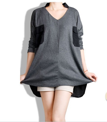 Maternity clothing fashion maternity t-shirt loose long design top maternity autumn