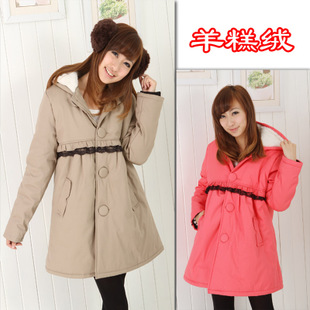 Maternity clothing fashion  outerwear  jacket sweet princess coat maternity thermal wadded jacket plus size BB7 shop