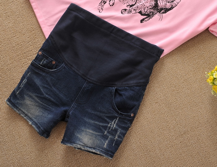 Maternity clothing fashion summer denim maternity shorts maternity denim shorts