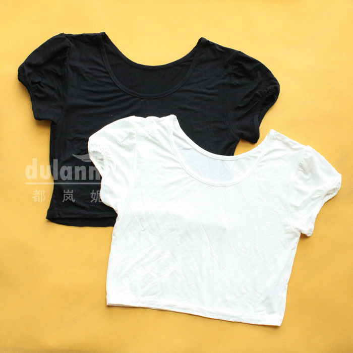 Maternity clothing gulps half sleeve o-neck short-sleeve puff basic maternity t-shirt basic shirt modal