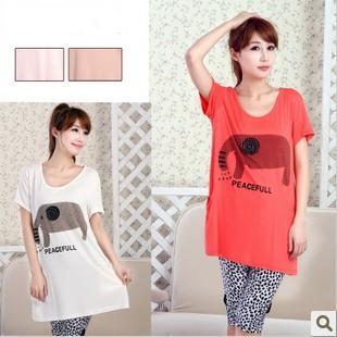 Maternity clothing long design maternity t-shirt modal cotton comfortable maternity top maternity short-sleeve summer