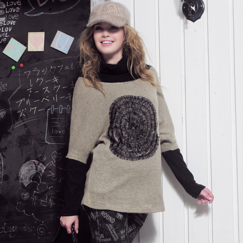 Maternity clothing loose batwing shirt lace bud maternity top