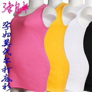 Maternity clothing loose plus size in 100% modal cotton maternity basic vest medium-long basic shirt multi-color