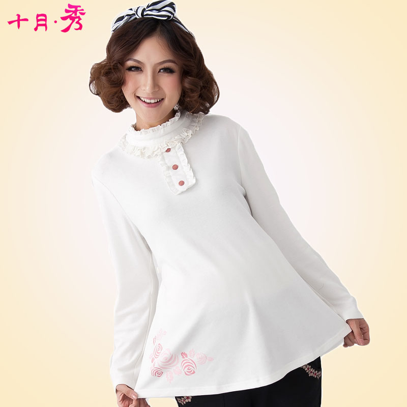 Maternity clothing maternity all-match fashion vintage t-shirt 2012 8366 basic shirt