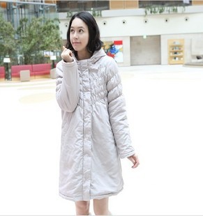 Maternity clothing maternity cotton-padded jacket maternity thermal wadded jacket medium-long maternity cotton-padded jacket
