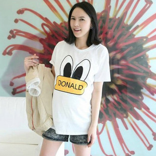 Maternity clothing maternity short-sleeve summer big ears rabbit short-sleeve T-shirt 100% cotton