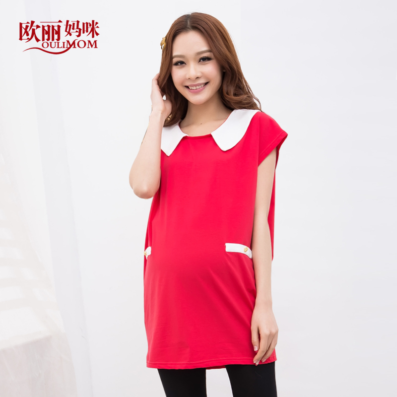 Maternity clothing maternity summer 2013 maternity t-shirt loose summer maternity short-sleeve top