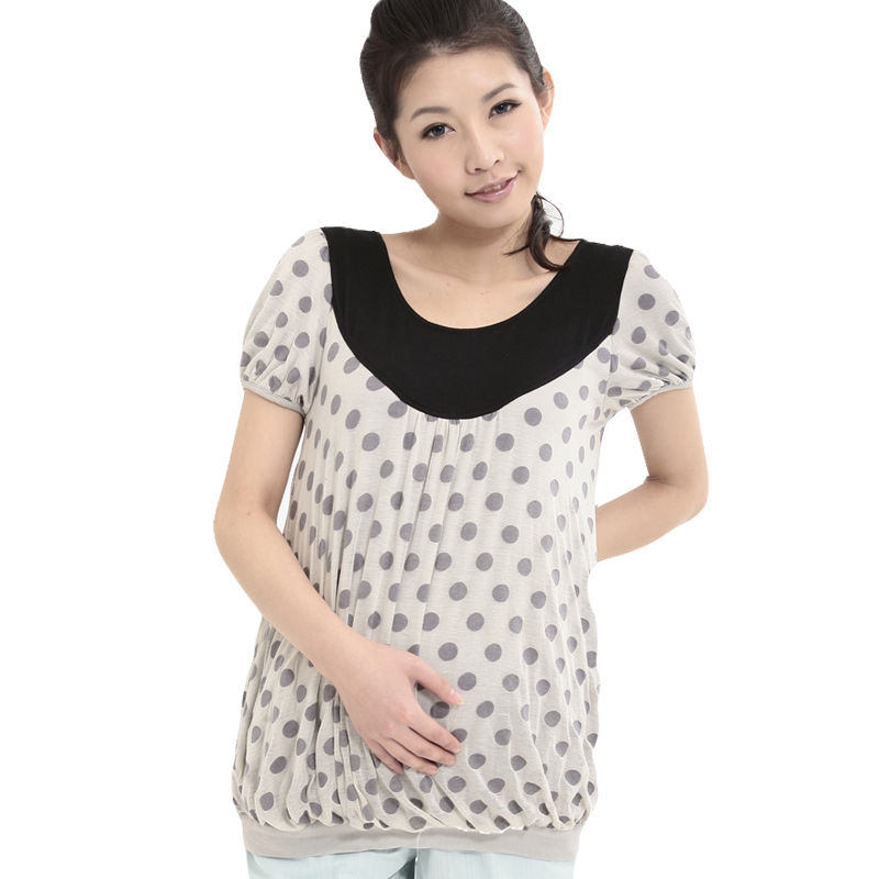 Maternity clothing maternity summer dot cute shirt 5043