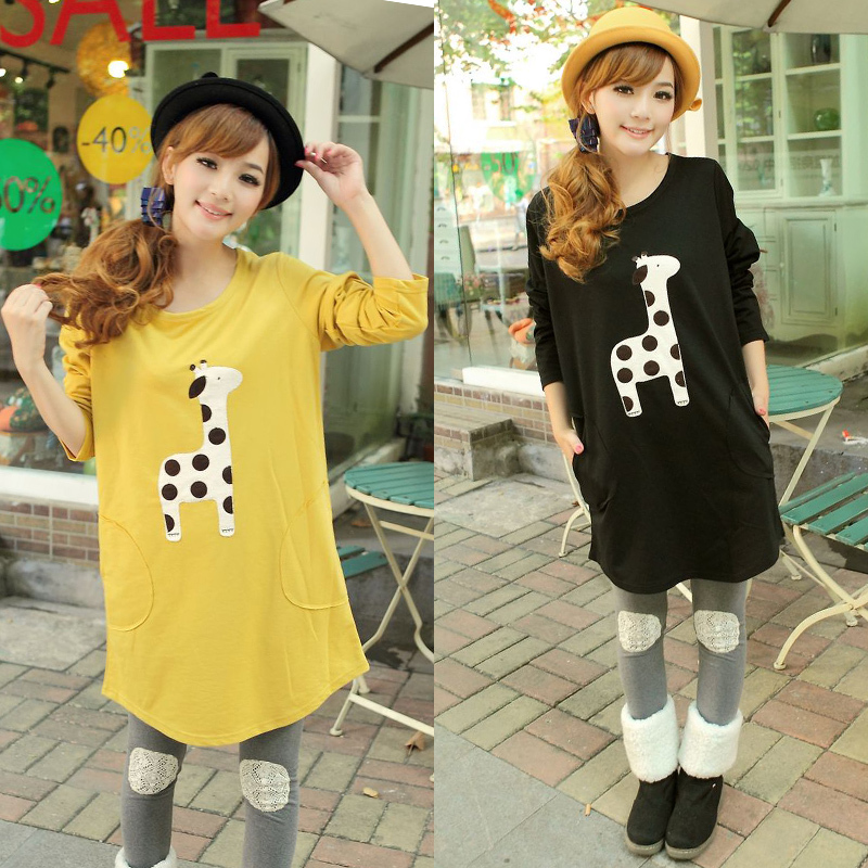 Maternity clothing maternity t-shirt autumn loose long-sleeve maternity top