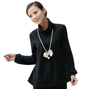 Maternity clothing maternity top bow t-shirt basic shirt