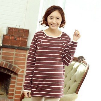 Maternity clothing maternity top maternity basic shirt maternity autumn and winter top fashion maternity nursing shirt