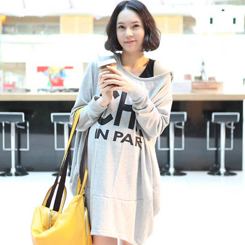 Maternity clothing maternity top maternity long-sleeve sweatshirt batwing sleeve loose outerwear spring and autumn maternity