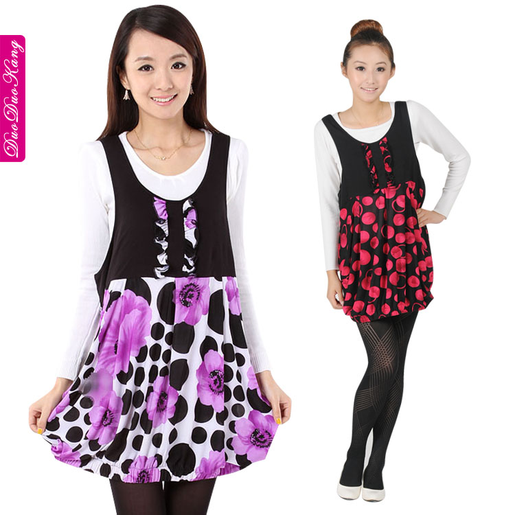Maternity clothing maternity vest one-piece dress maternity summer one-piece dress spring 6310