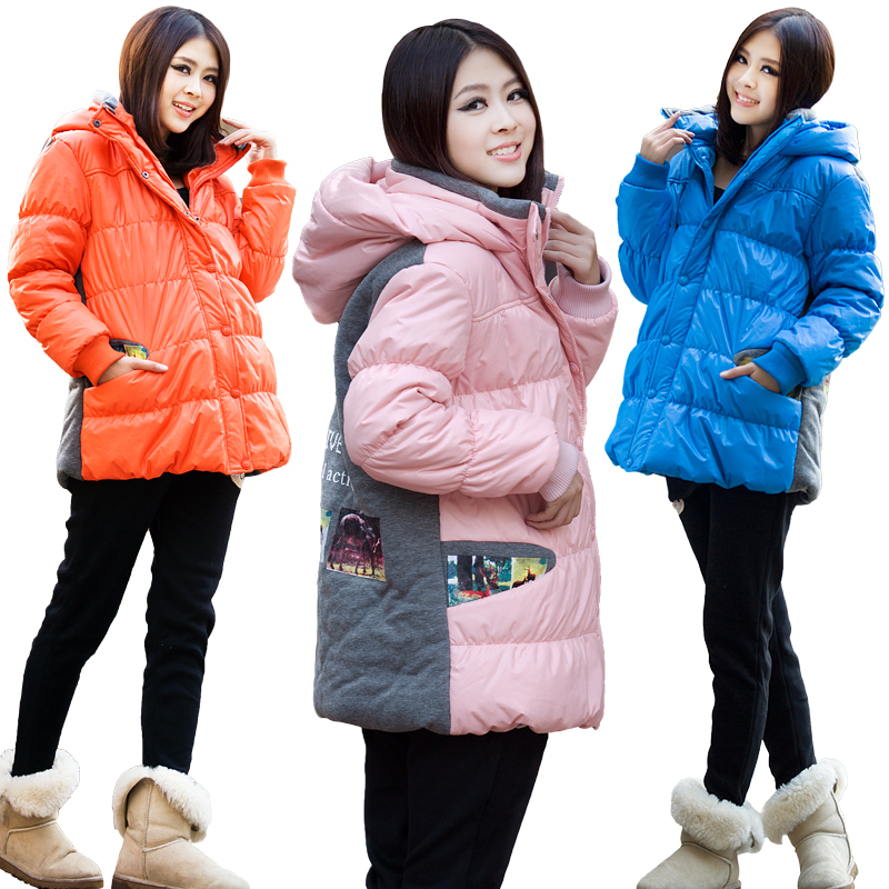 Maternity clothing maternity wadded jacket cotton-padded jacket winter outerwear maternity top plus size thickening 2012