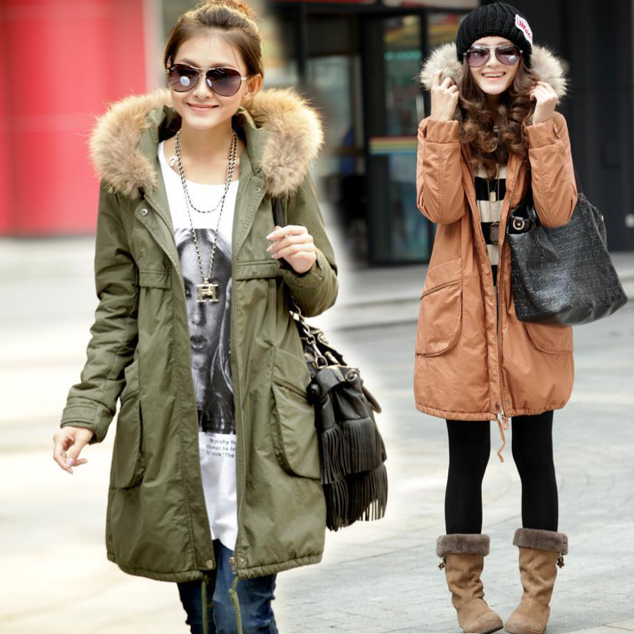 Maternity clothing medium-long thickening trench hooded maternity wadded jacket cotton-padded jacket plus size outerwear winter