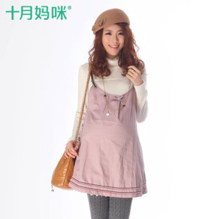 Maternity clothing metal wire ribbon decoration waves spaghetti strap vest radiation-resistant top
