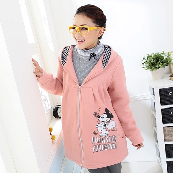 Maternity clothing outerwear autumn and winter outerwear top maternity trench wadded jacket 11023 thickening