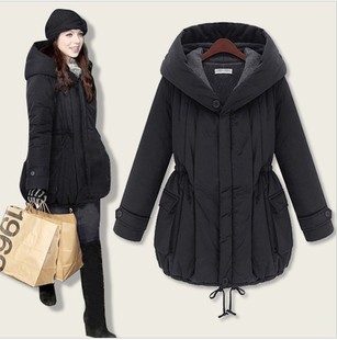 Maternity clothing plus velvet thickening maternity wadded jacket cotton-padded jacket winter thermal outerwear overcoat
