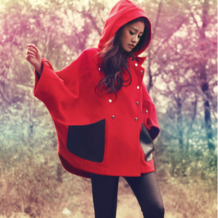 Maternity clothing quality fashion cashmere overcoat faux leather pocket cloak maternity wool woolen outerwear autumn and winter