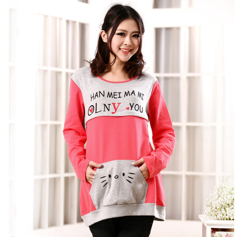 Maternity clothing spring 2013 maternity top maternity long-sleeve T-shirt gh8303