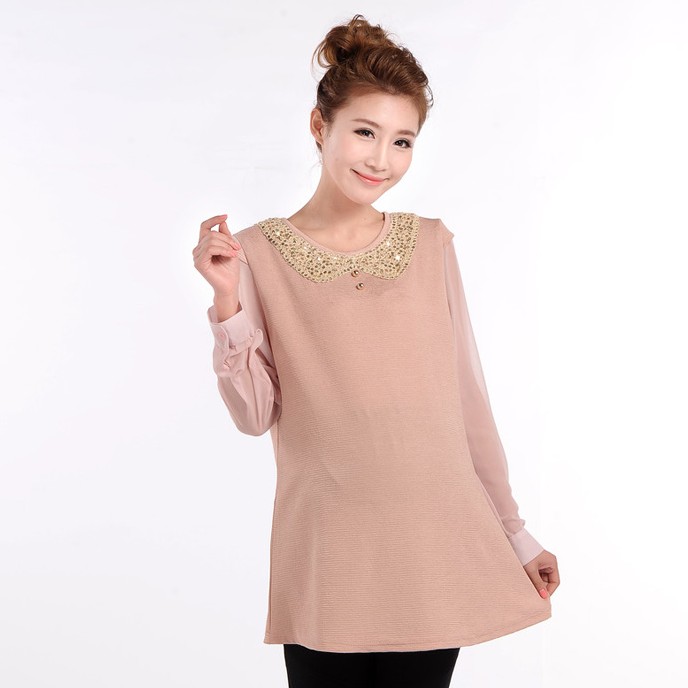 Maternity clothing spring 2013 maternity top maternity t-shirt chiffon long-sleeve t-shirt