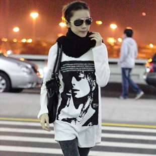 Maternity clothing spring and autumn fashionable casual all-match maternity long-sleeve T-shirt long design maternity top basic
