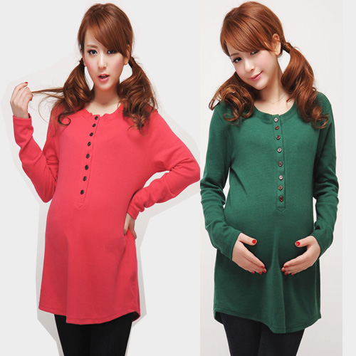 Maternity clothing spring and autumn long-sleeve maternity t-shirt basic shirt sweater maternity dress shirt off 20%