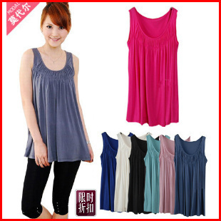 Maternity clothing spring and autumn maternity clothing loose cotton super soft modal spaghetti strap vest basic spaghetti strap
