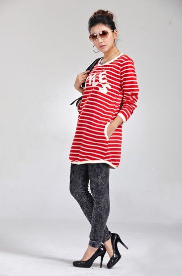 Maternity clothing spring and autumn t-shirt stripe  fashion sweatshirt 1pcs/lot freeshipping
