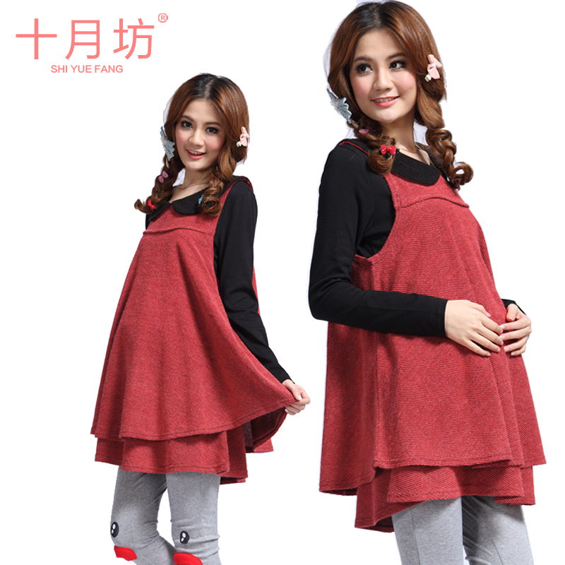 Maternity clothing spring and autumn top maternity basic shirt long-sleeve 100% cotton loose twinset t-shirt ,Free shipping