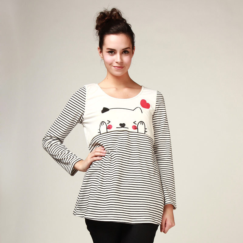 Maternity clothing spring and autumn top maternity t-shirt cartoon maternity top a316
