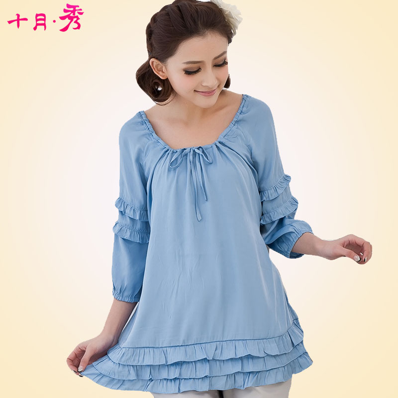 Maternity clothing spring and summer maternity t-shirt fashion maternity top 9271