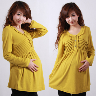 Maternity clothing spring maternity basic shirt one-piece dress fashion top
