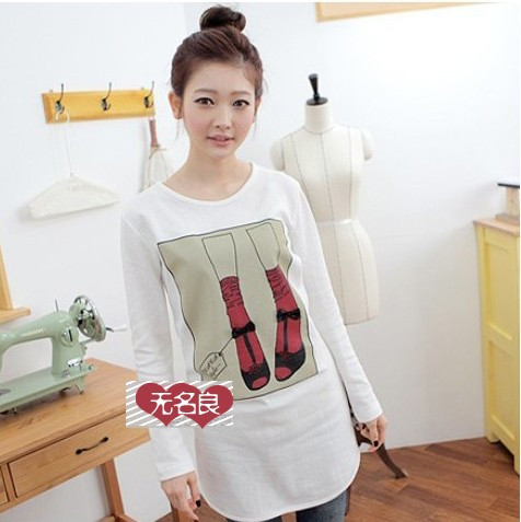 Maternity clothing spring maternity long-sleeve T-shirt maternity top maternity basic long-sleeve shirt