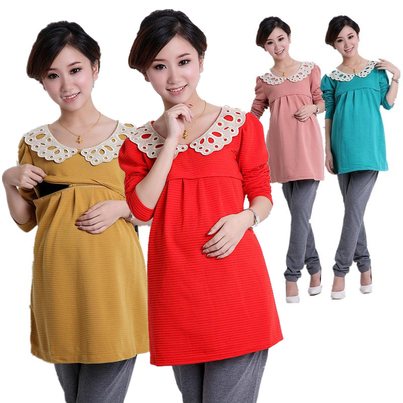 Maternity clothing spring maternity nursing clothes maternity long-sleeve T-shirt fashion autumn maternity top