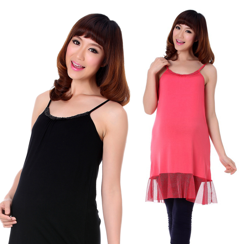 Maternity clothing spring maternity one-piece dress maternity basic skirt maternity spaghetti strap basic shirt