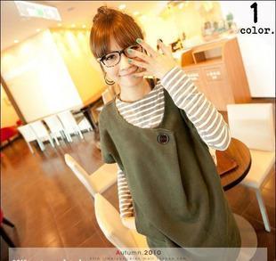 Maternity clothing spring maternity twinset stripe maternity top long-sleeve T-shirt spring top vest
