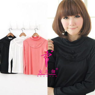 Maternity clothing spring soft cotton turn-down collar maternity basic shirt basic maternity top 5007