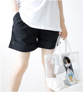 Maternity clothing spring summer maternity shorts 100% cotton casual maternity shorts knee-length maternity pants