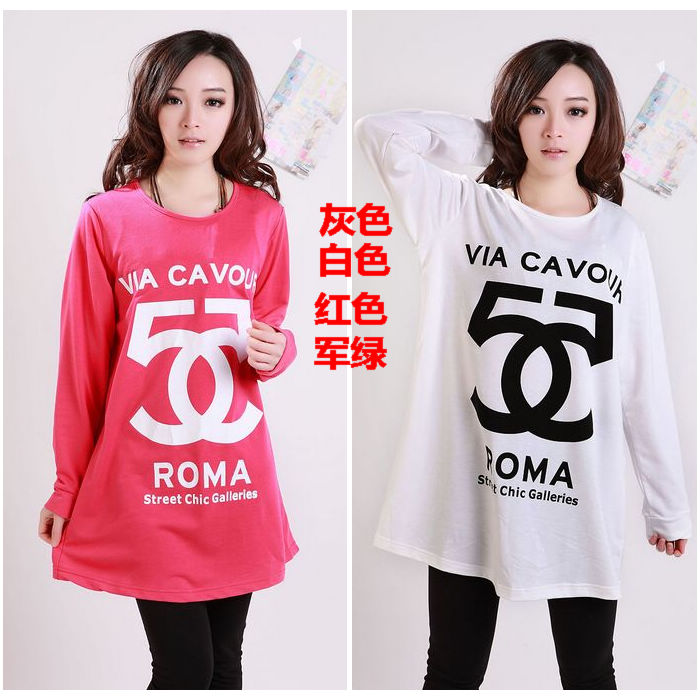 Maternity clothing spring top basic shirt loose fashion basic shirt maternity t-shirt 2202