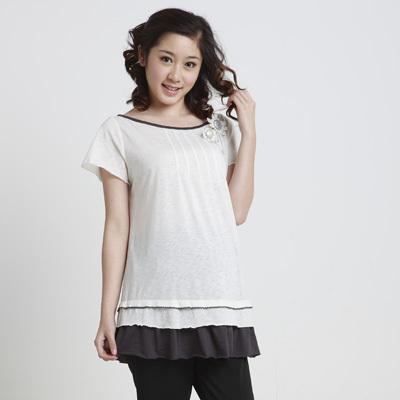 Maternity clothing summer exquisite corsage maternity top 2059