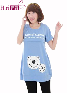 Maternity clothing summer fashion sweet maternity top nursing clothing 9055