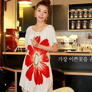 Maternity clothing summer loose maternity shirt dress maternity top