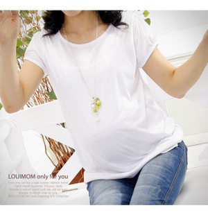 Maternity clothing summer maternity t-shirt all-match maternity top maternity short-sleeve t23 basic shirt