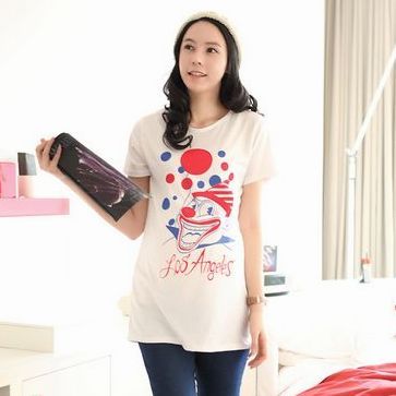 Maternity clothing summer maternity t-shirt clown smiley maternity short-sleeve spring and autumn maternity top