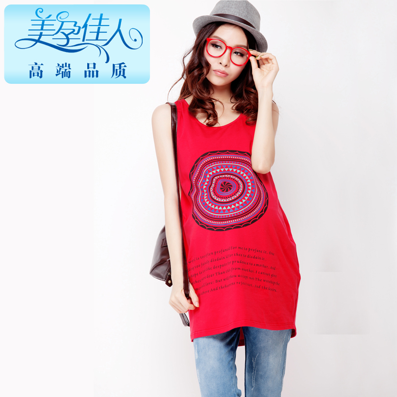 Maternity clothing summer maternity t-shirt loose bohemia maternity vest 1525